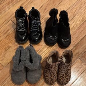 Lot/bundle of 4 toddler winter fashion boots